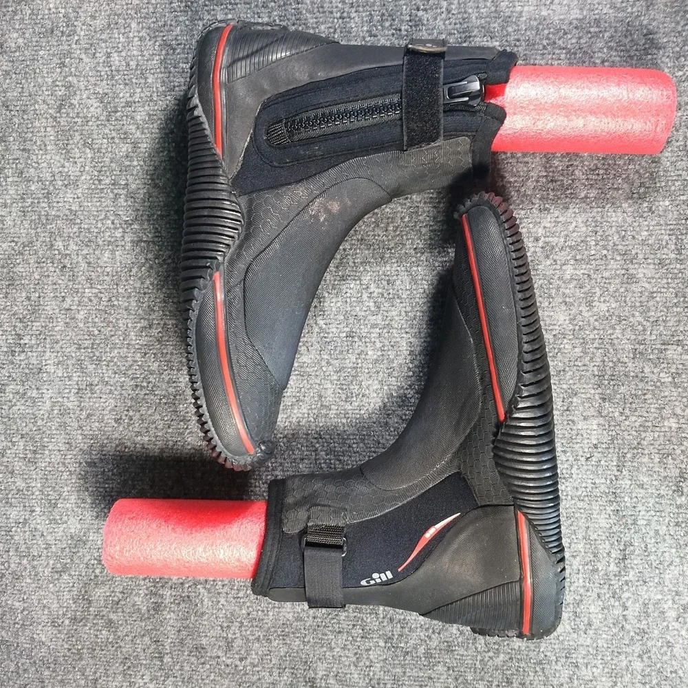 Gill Dinghy Sailing Boots Men Size 13 Black Red Boating Deck Water Shoes